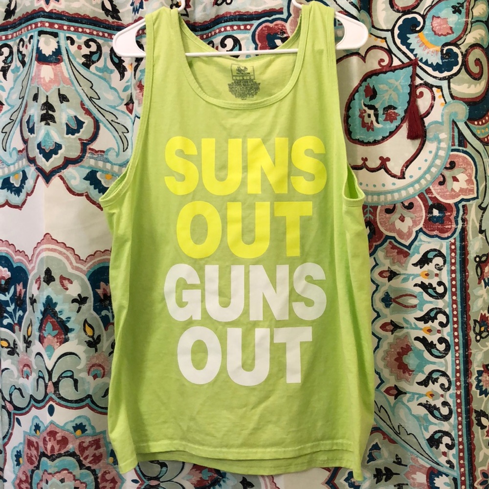 Suns Out Guns Out tank top
